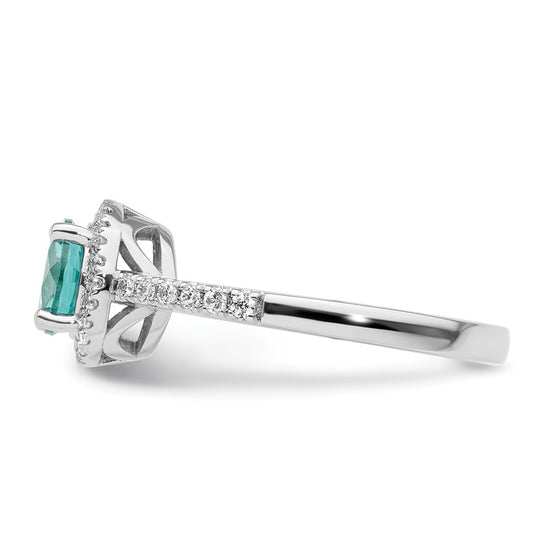 Gold Pure Serenity Diamond & Created Paraiba Jewelry
