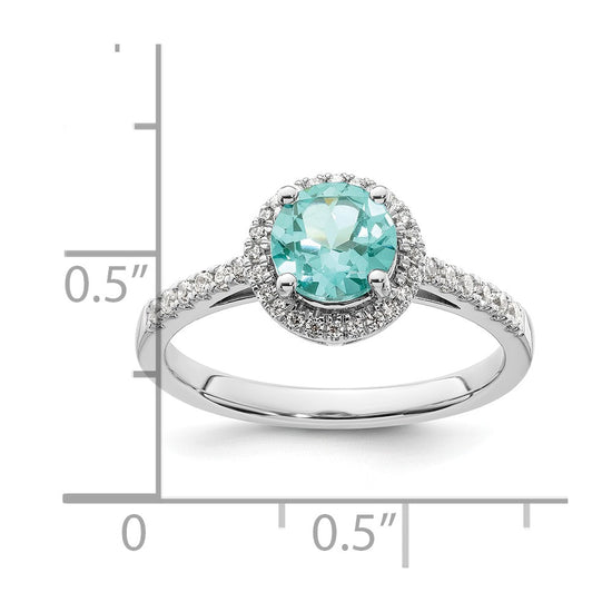 Gold Pure Serenity Diamond & Created Paraiba Jewelry