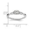 14k White Gold 1/3 carat Lab Grown Diamond VS/SI+ G+ Round Complete Halo Engagement Ring