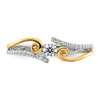 14k Two-tone ByPass Round Complete Diamond Promise/Engagement Ring