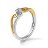 14k Two-tone ByPass Round Complete Diamond Promise/Engagement Ring