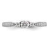 10k White Gold 1/3 carat Lab Grown Diamond VS/SI+ G+ Complete Petite Engagement Ring