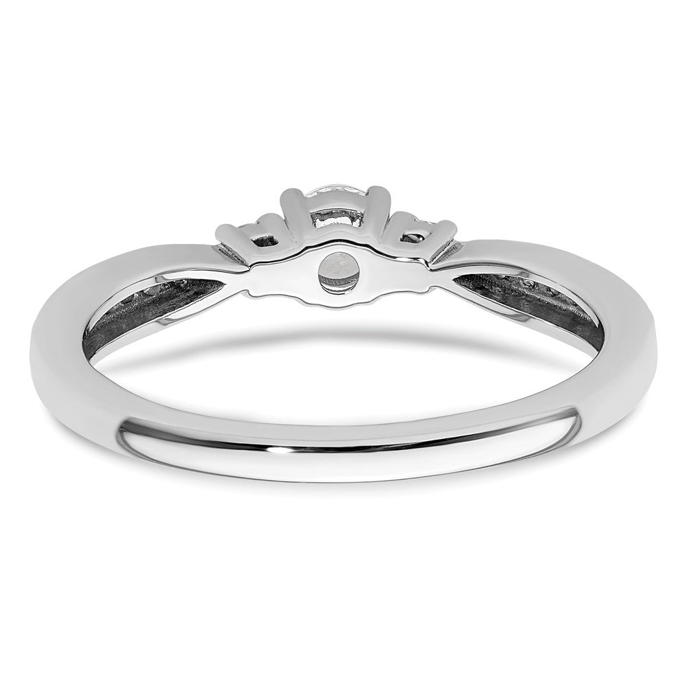 10k White Gold 1/3 carat Lab Grown Diamond VS/SI+ G+ Complete Petite Engagement Ring