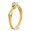14k Two-tone Oval Complete Diamond Promise/Engagement Ring