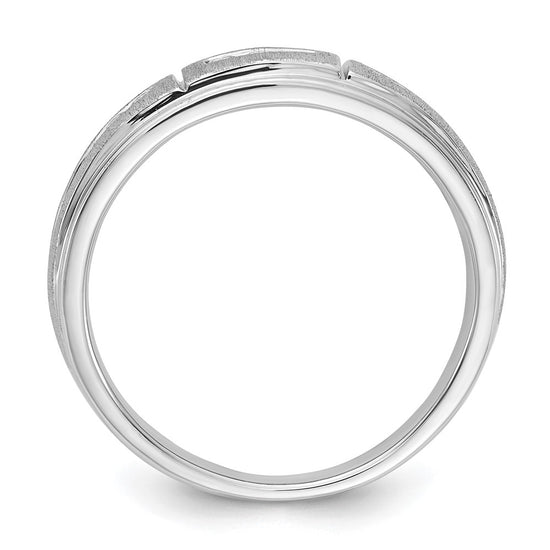 10k White Gold 1/5 carat Lab Grown Diamond VS/SI+ G+ Complete Men's Ring