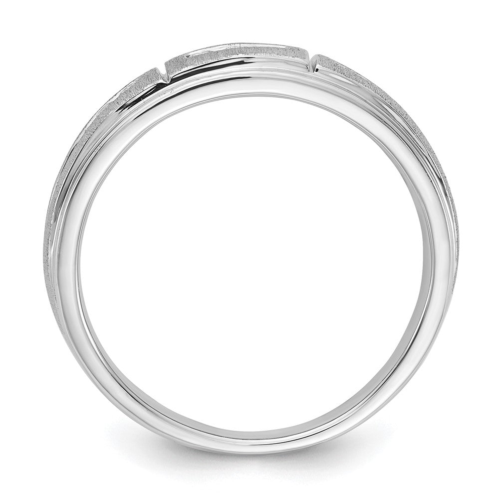 10k White Gold 1/5 carat Lab Grown Diamond VS/SI+ G+ Complete Men's Ring