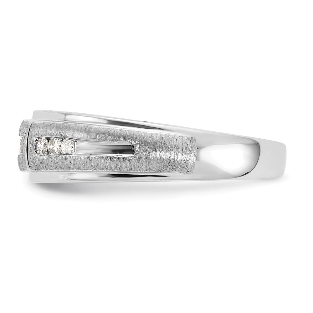 10k White Gold 1/5 carat Lab Grown Diamond VS/SI+ G+ Complete Men's Ring