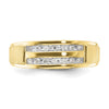 10k 1/5 carat Lab Grown Diamond VS/SI+ G+ Complete Double Row Men's Ring