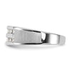 10k White Gold 1/5 carat Lab Grown Diamond VS/SI+ G+ Complete Double Row Men's Ring