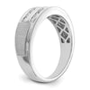 10k White Gold 1/5 carat Lab Grown Diamond VS/SI+ G+ Complete Double Row Men's Ring