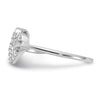 14k White Gold 1/8 carat Lab Grown Diamond VS/SI+ G+ Complete Double Heart Ring