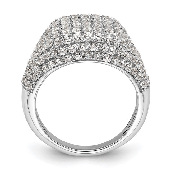 14k White Gold 2 1/4 carat Lab Grown Diamond VS/SI+ G+ Complete Cluster Fashion Ring