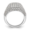 14k White Gold 2 1/4 carat Lab Grown Diamond VS/SI+ G+ Complete Cluster Fashion Ring