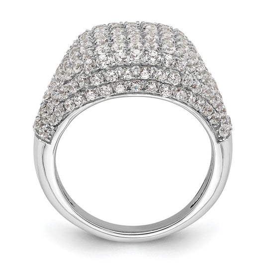 14k White Gold 2 1/4 carat Lab Grown Diamond VS/SI+ G+ Complete Cluster Fashion Ring