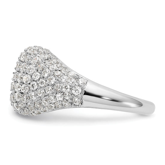 14k White Gold 2 1/4 carat Lab Grown Diamond VS/SI+ G+ Complete Cluster Fashion Ring