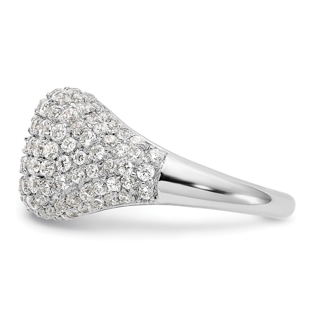 14k White Gold 2 1/4 carat Lab Grown Diamond VS/SI+ G+ Complete Cluster Fashion Ring