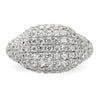 14k White Gold 2 1/4 carat Lab Grown Diamond VS/SI+ G+ Complete Cluster Fashion Ring