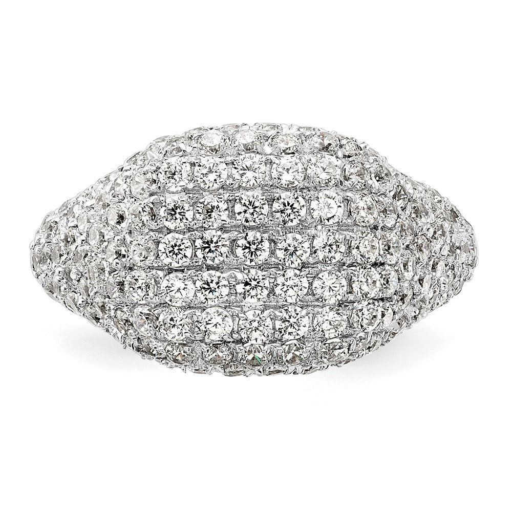 14k White Gold 2 1/4 carat Lab Grown Diamond VS/SI+ G+ Complete Cluster Fashion Ring