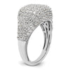 14k White Gold 2 1/4 carat Lab Grown Diamond VS/SI+ G+ Complete Cluster Fashion Ring