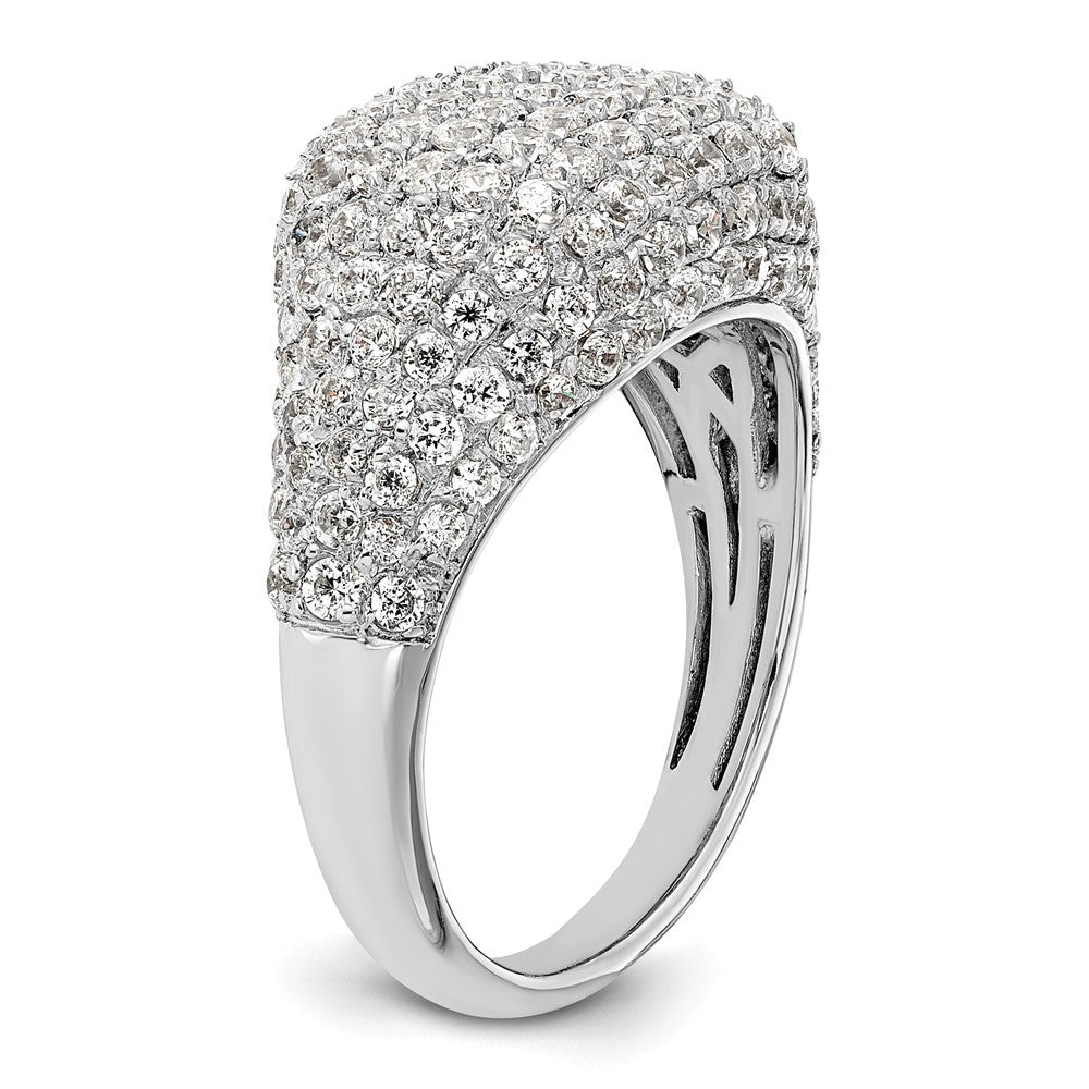 14k White Gold 2 1/4 carat Lab Grown Diamond VS/SI+ G+ Complete Cluster Fashion Ring
