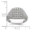 14k White Gold 2 1/4 carat Lab Grown Diamond VS/SI+ G+ Complete Cluster Fashion Ring