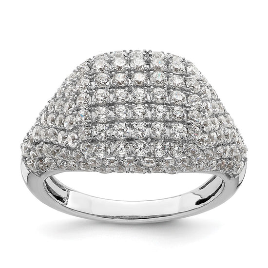 14k White Gold 2 1/4 carat Lab Grown Diamond VS/SI+ G+ Complete Cluster Fashion Ring