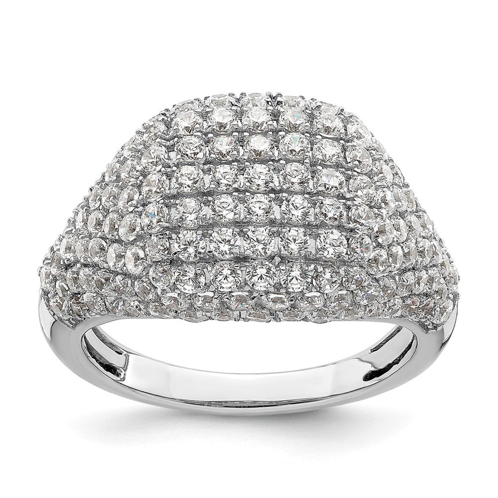 14k White Gold 2 1/4 carat Lab Grown Diamond VS/SI+ G+ Complete Cluster Fashion Ring