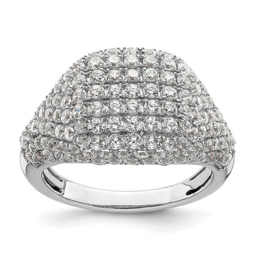 14k White Gold 2 1/4 carat Lab Grown Diamond VS/SI+ G+ Complete Cluster Fashion Ring