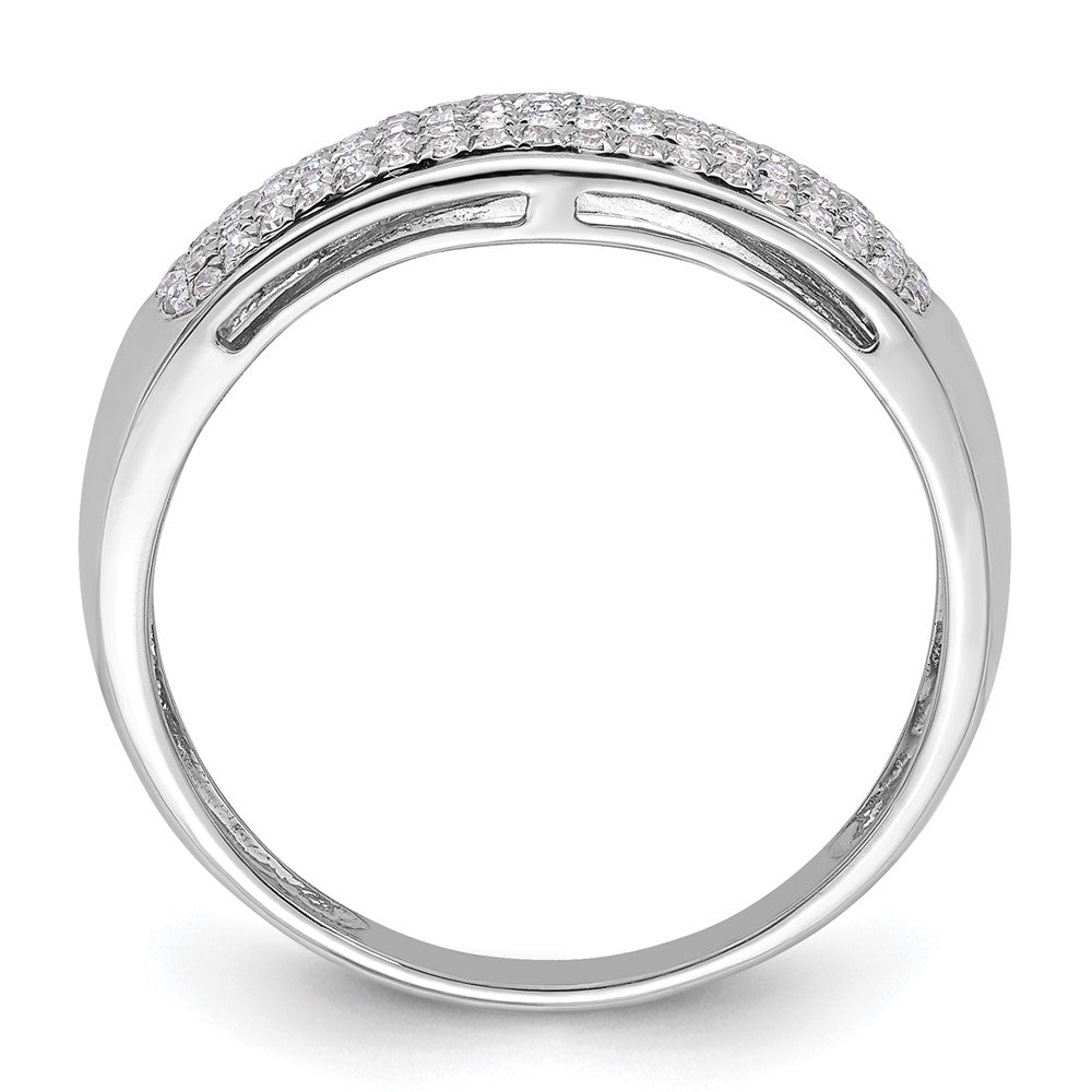 14k White Gold 1/4 carat Lab Grown Diamond VS/SI+ G+ Complete Ladies Band