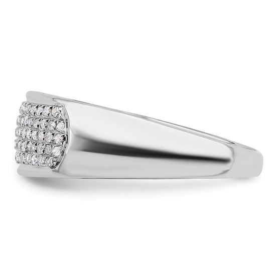 14k White Gold 1/4 carat Lab Grown Diamond VS/SI+ G+ Complete Ladies Band