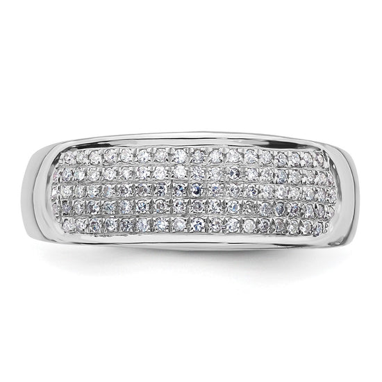 14k White Gold 1/4 carat Lab Grown Diamond VS/SI+ G+ Complete Ladies Band