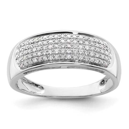 14k White Gold 1/4 carat Lab Grown Diamond VS/SI+ G+ Complete Ladies Band