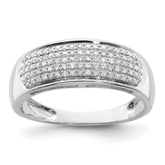 14k White Gold 1/4 carat Lab Grown Diamond VS/SI+ G+ Complete Ladies Band