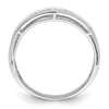 14k White Gold 1/5 carat Lab Grown Diamond VS/SI+ G+ Complete Ladies Band