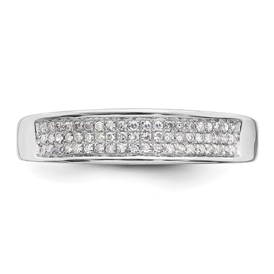 14k White Gold 1/5 carat Lab Grown Diamond VS/SI+ G+ Complete Ladies Band
