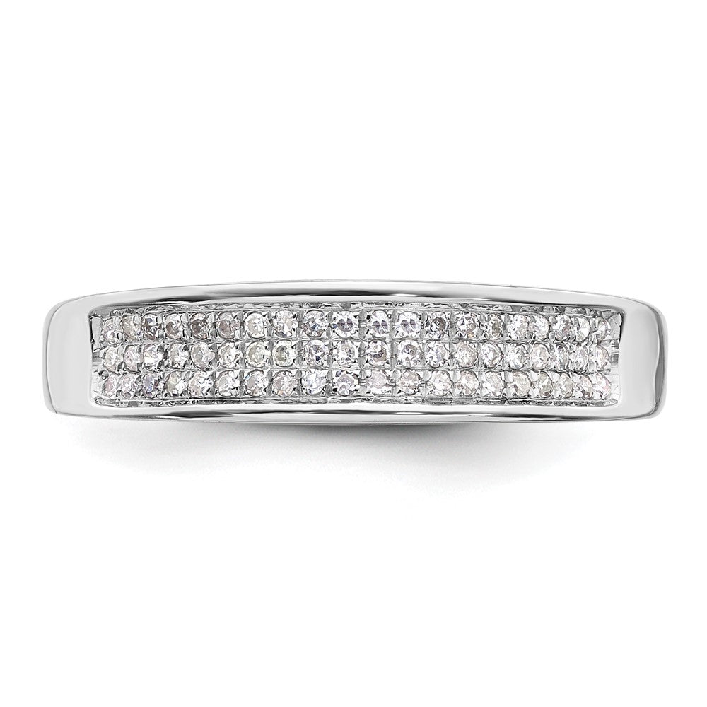 14k White Gold 1/5 carat Lab Grown Diamond VS/SI+ G+ Complete Ladies Band