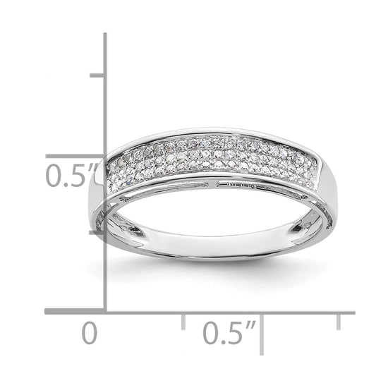 14k White Gold 1/5 carat Lab Grown Diamond VS/SI+ G+ Complete Ladies Band