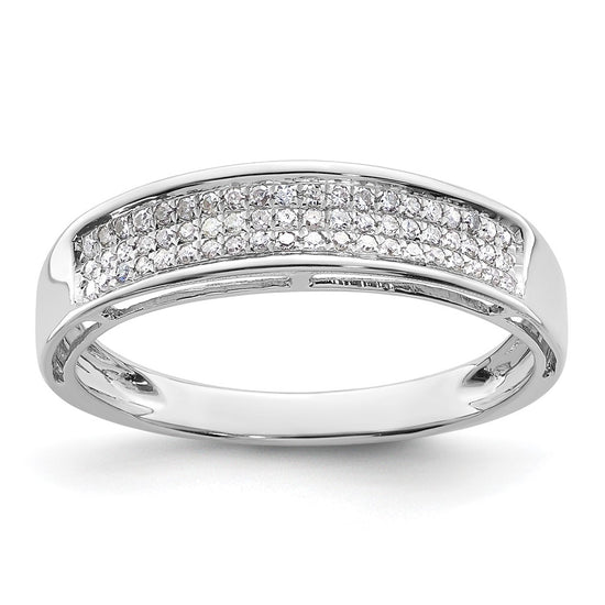 14k White Gold 1/5 carat Lab Grown Diamond VS/SI+ G+ Complete Ladies Band