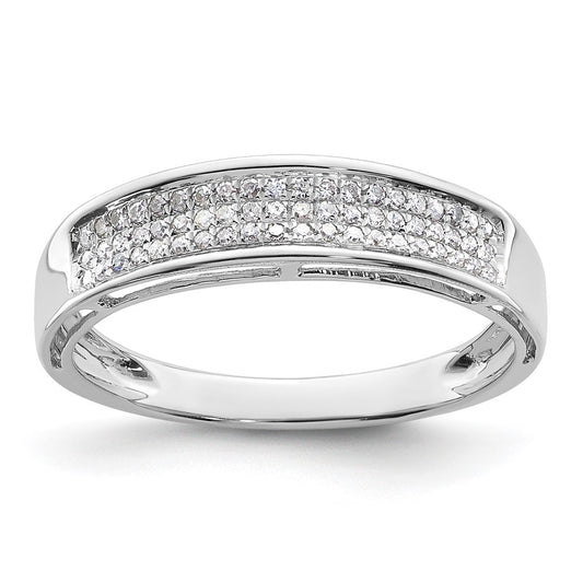 14k White Gold 1/5 carat Lab Grown Diamond VS/SI+ G+ Complete Ladies Band