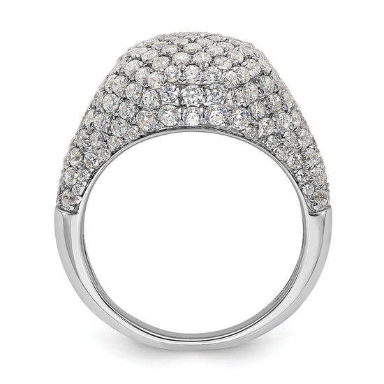 14k White Gold 2 3/8 carat Lab Grown Diamond VS/SI+ G+ Complete Cluster Fashion Ring