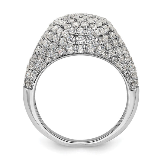 14k White Gold 2 3/8 carat Lab Grown Diamond VS/SI+ G+ Complete Cluster Fashion Ring