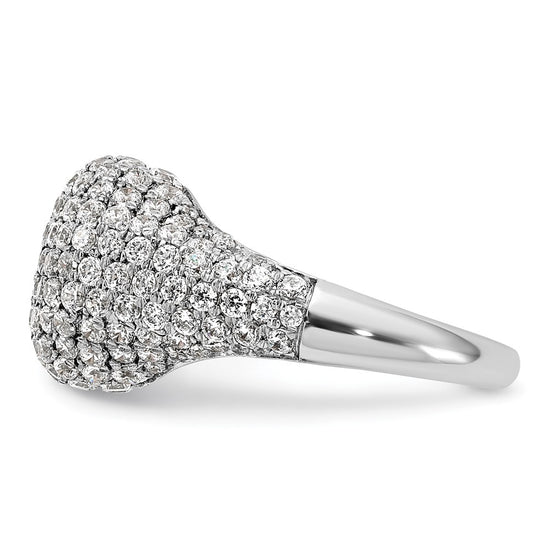 14k White Gold 2 3/8 carat Lab Grown Diamond VS/SI+ G+ Complete Cluster Fashion Ring