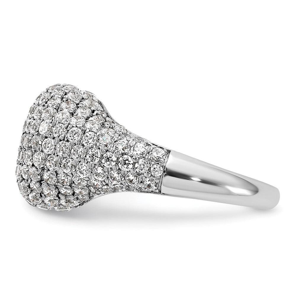 14k White Gold 2 3/8 carat Lab Grown Diamond VS/SI+ G+ Complete Cluster Fashion Ring