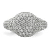 14k White Gold 2 3/8 carat Lab Grown Diamond VS/SI+ G+ Complete Cluster Fashion Ring