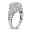 14k White Gold 2 3/8 carat Lab Grown Diamond VS/SI+ G+ Complete Cluster Fashion Ring