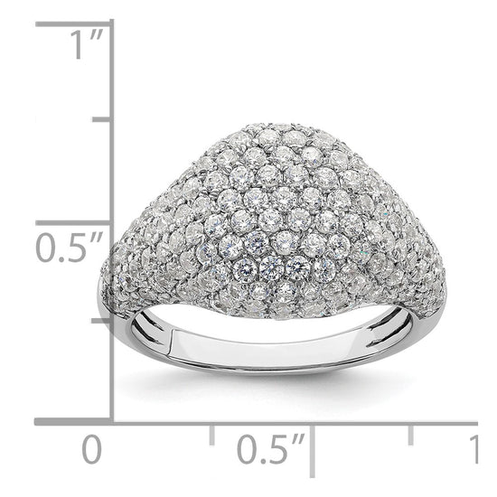 14k White Gold 2 3/8 carat Lab Grown Diamond VS/SI+ G+ Complete Cluster Fashion Ring