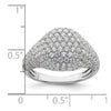 14k White Gold 2 3/8 carat Lab Grown Diamond VS/SI+ G+ Complete Cluster Fashion Ring