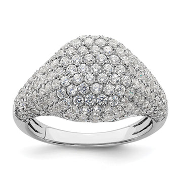 14k White Gold 2 3/8 carat Lab Grown Diamond VS/SI+ G+ Complete Cluster Fashion Ring