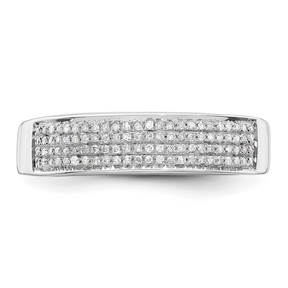 14k White Gold 1/4 carat Lab Grown Diamond VS/SI+ G+ Complete Men's Band
