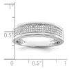 14k White Gold 1/4 carat Lab Grown Diamond VS/SI+ G+ Complete Men's Band